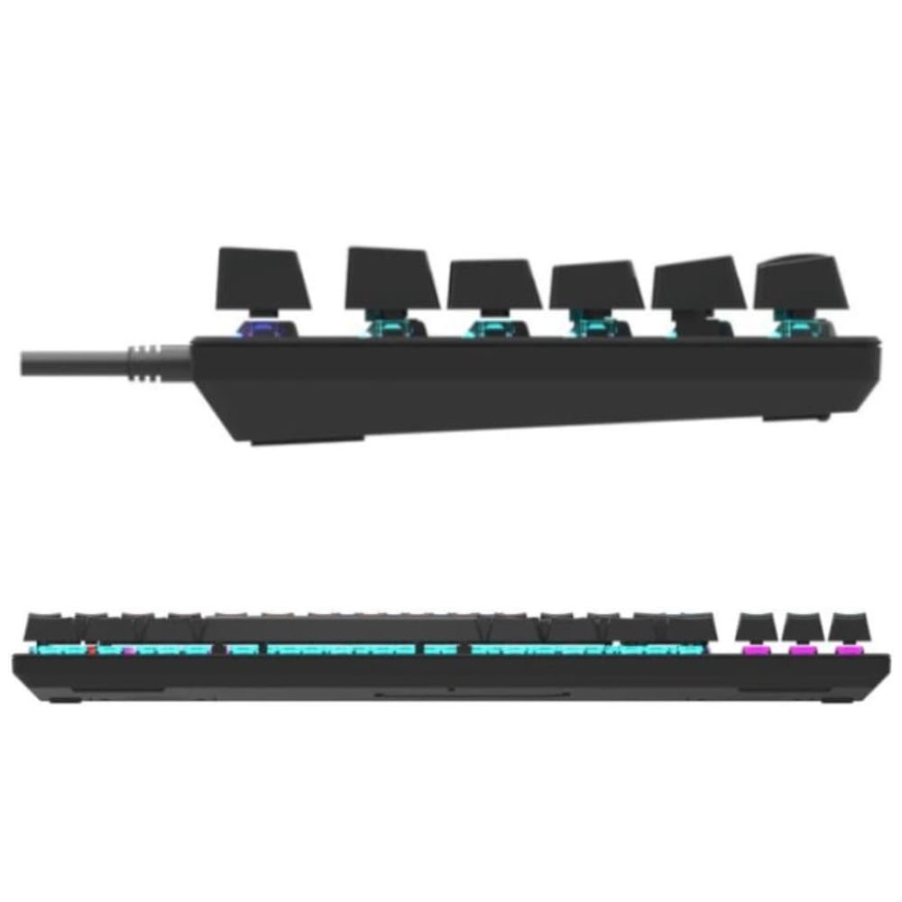 HP GK200 Mechanical Gaming Keyboard – Blue Switches, Rainbow LED Backlit & Durable Metal Panel
