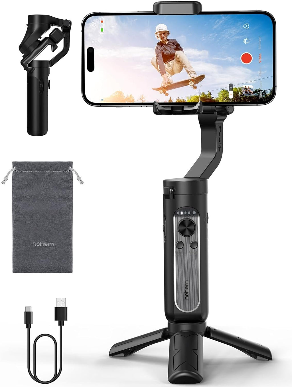 I Steady Xe 3 Axis Handheld Gimbal Stabilizer For Smartphones-Black