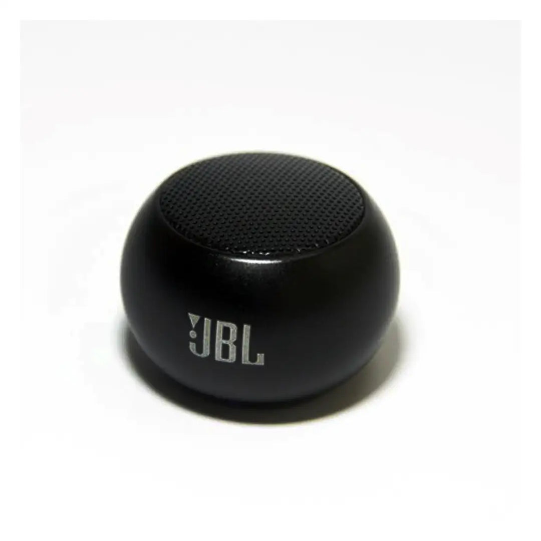 Black JBL speaker on a white background