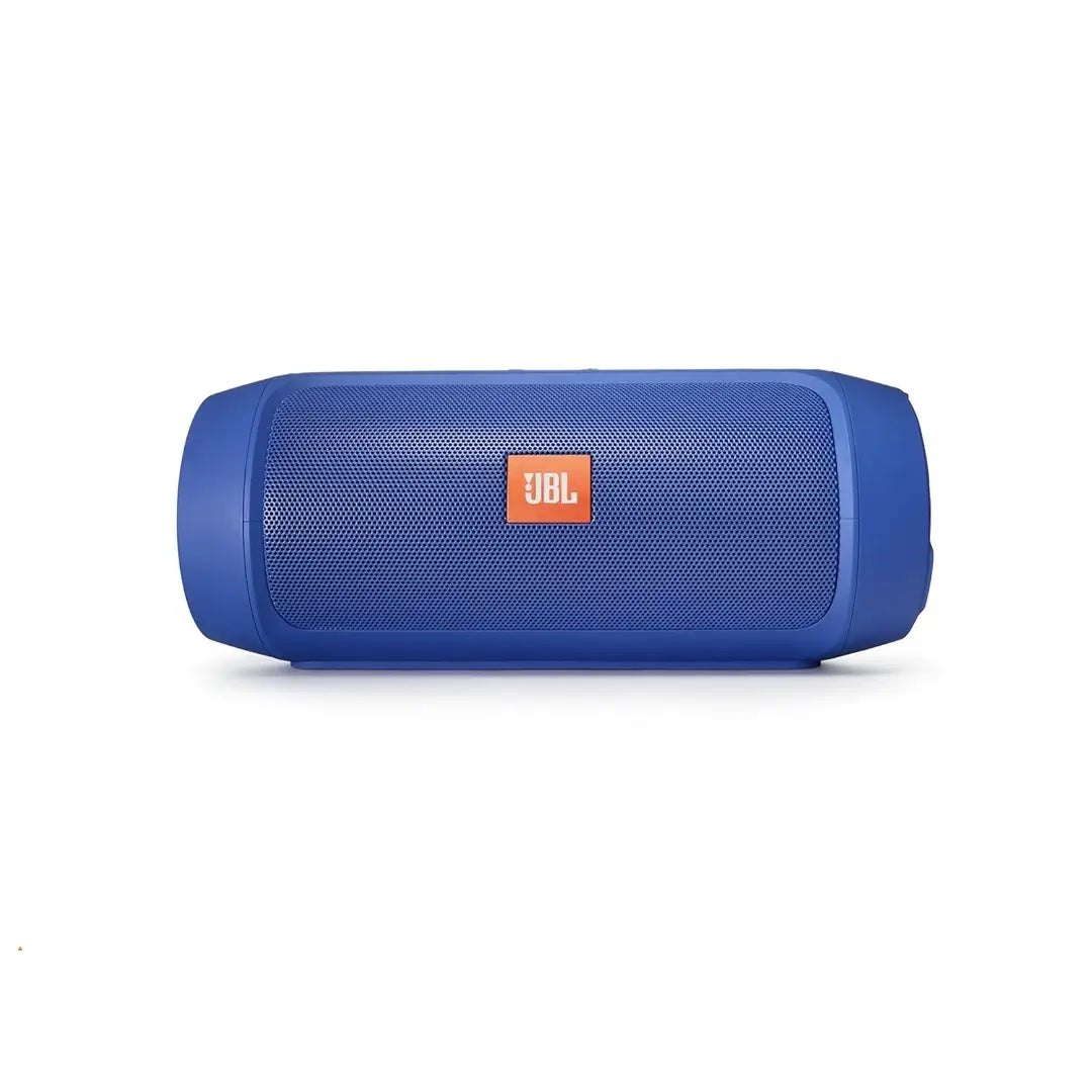 Blue JBL speaker on a white background