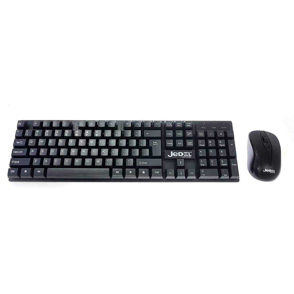 Jedel WS630 Wireless Keyboard and Mouse Combo – 2.4GHz Lag-Free Connection, 10m Range & Ergonomic Design