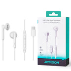 Joyroom-Ec05 Type-C Series Half In-Ear Wired Earphones-White