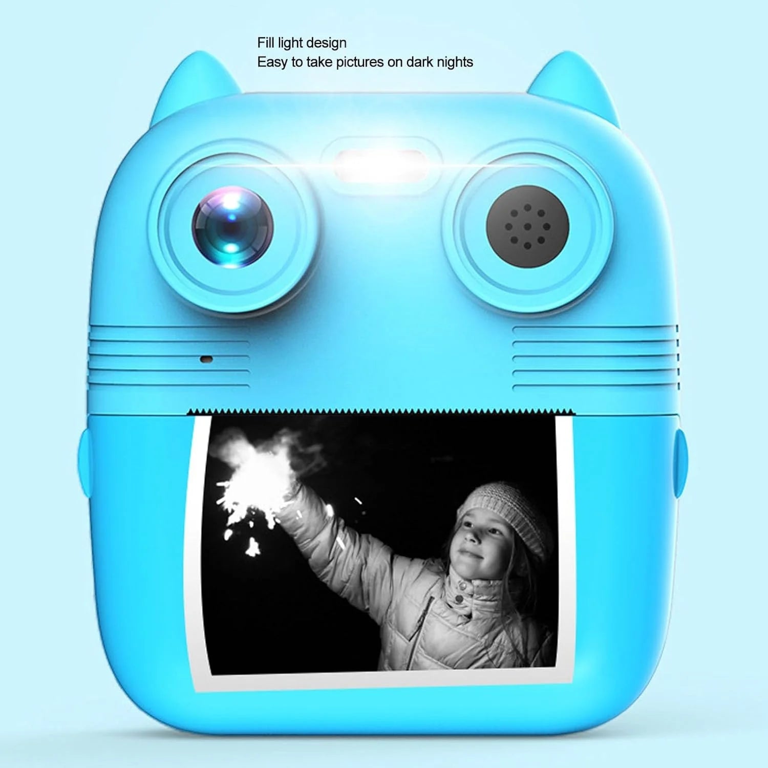D8S CHILDRENS TIME FRONT/BACK REAR HD DIGITAL THERMAL PRINT CAMERA 1080P 48MP