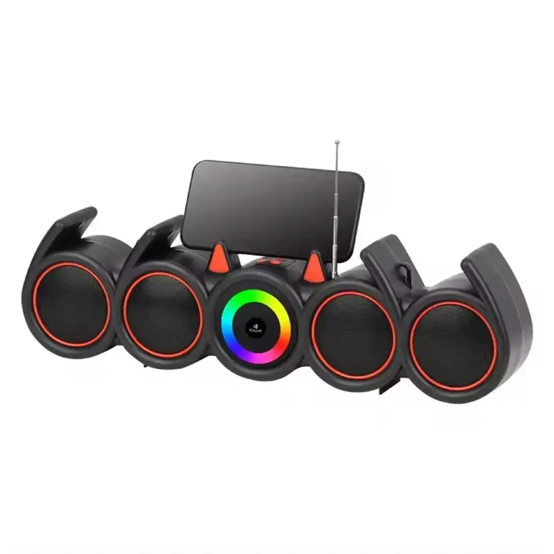 Gaming headset with RGB lighting on a white background