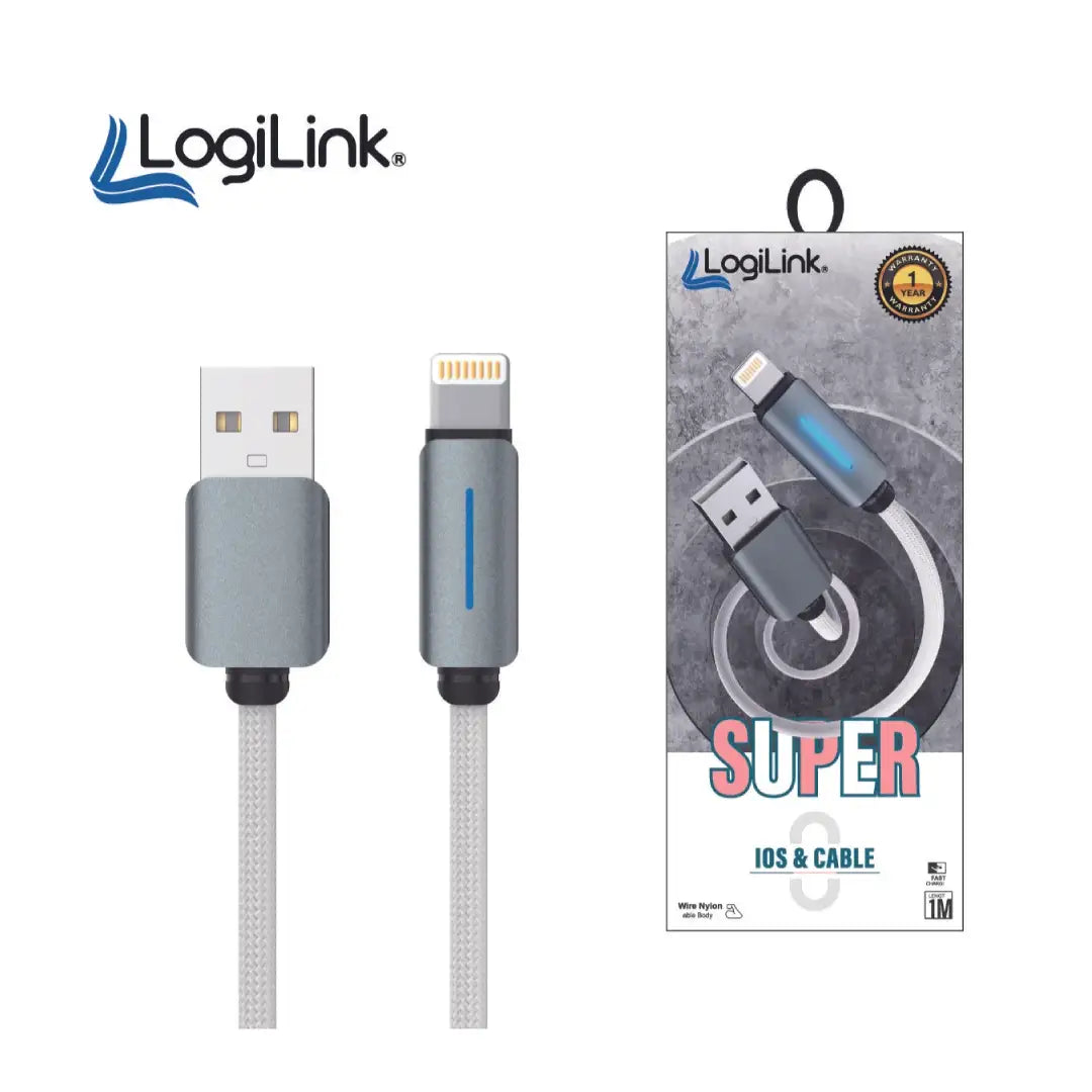 LogiLink USB cable with packaging on a white background