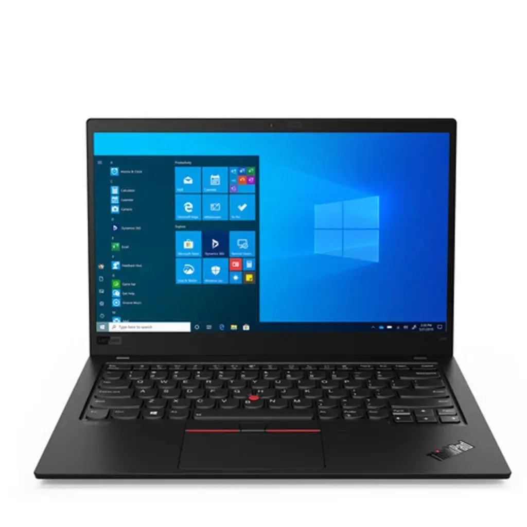 Laptop with Windows operating system on the screen on a white background