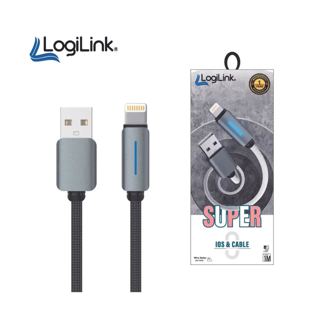 LogiLink USB cable with packaging on a white background