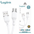 Logilink Usb To Type C Silicone Fast Charging Data Cable 1m (1 Year Warranty) White