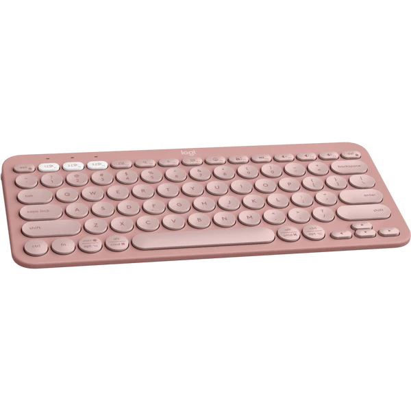 Logitech K380s Pebble Keys 2 Bluetooth Wireless Keyboard – White & Rose