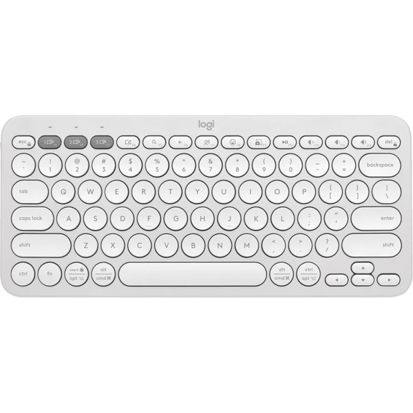Logitech K380s Pebble Keys 2 Bluetooth Wireless Keyboard – White & Rose