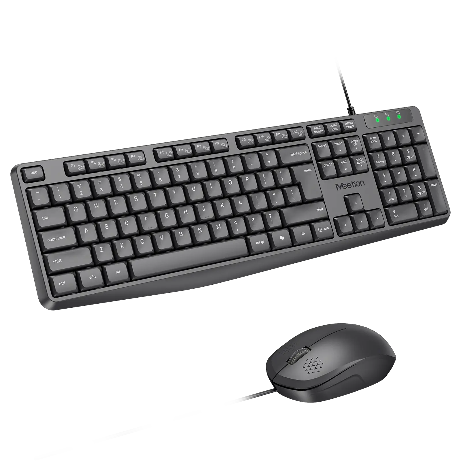 Meetion C235 Economic USB 104 Keys Wired Keyboard 