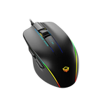 Gaming mouse with RGB lighting on a white background