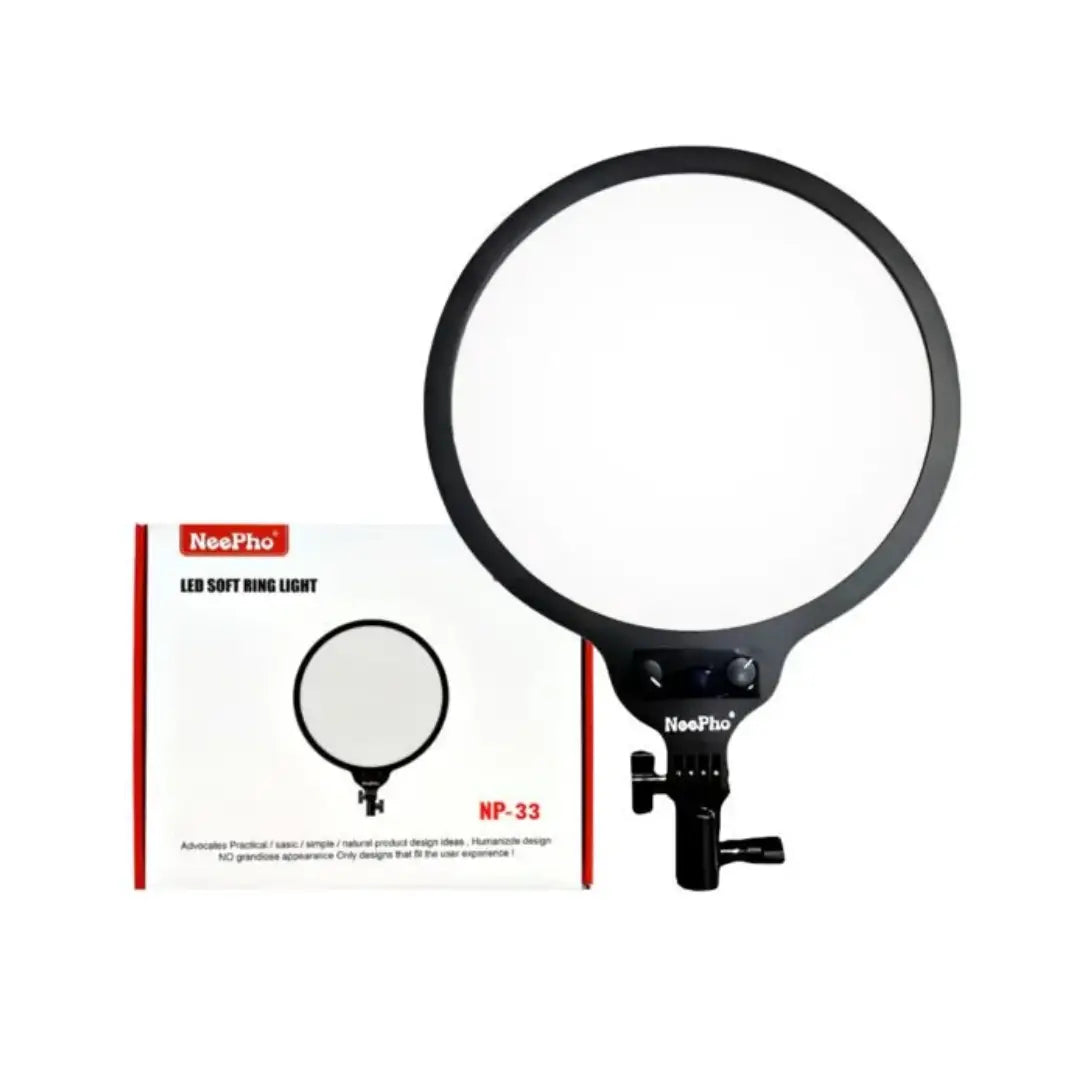 Neewer LED soft ring light with packaging on a white background