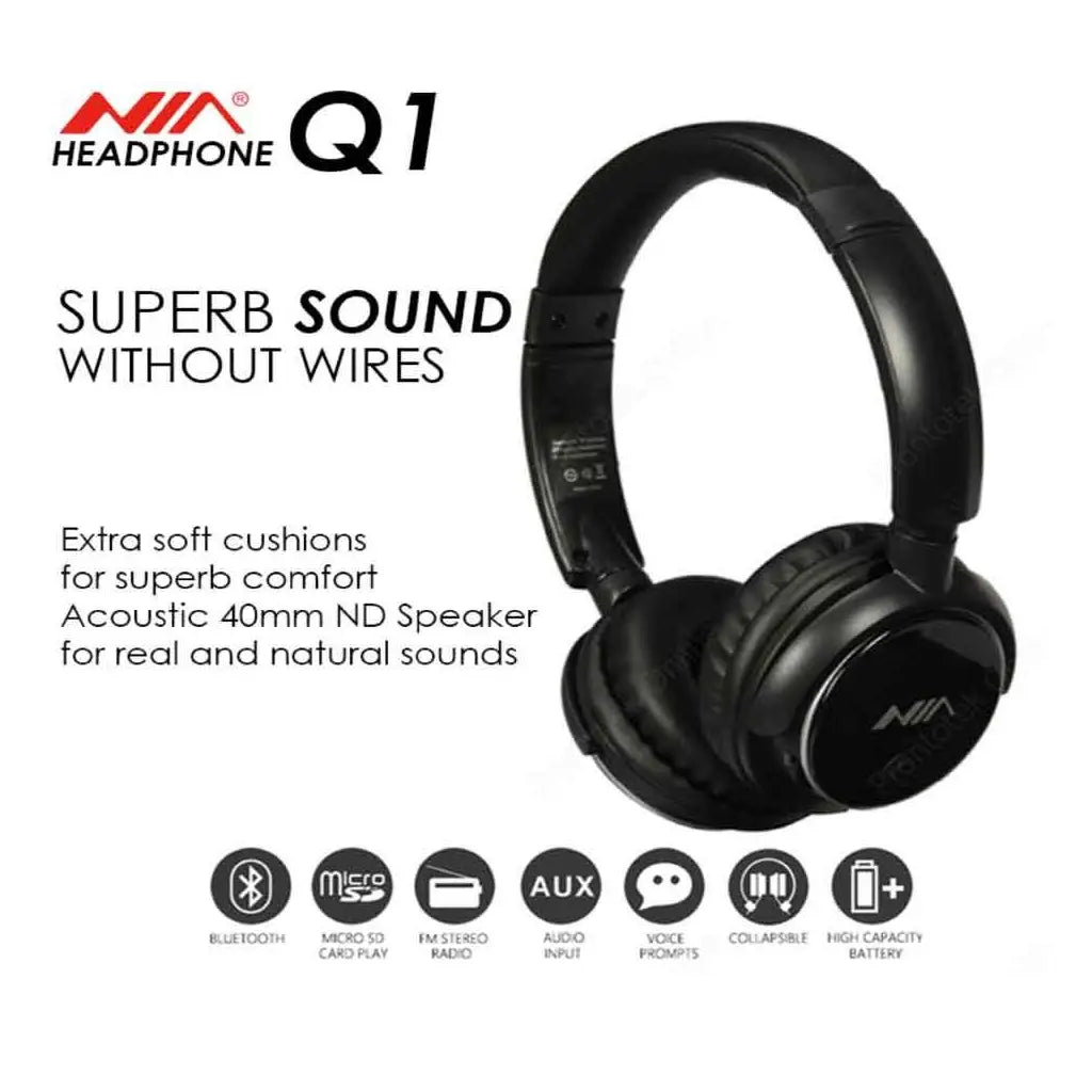 Nia Q1 bluetooth wireless headphone