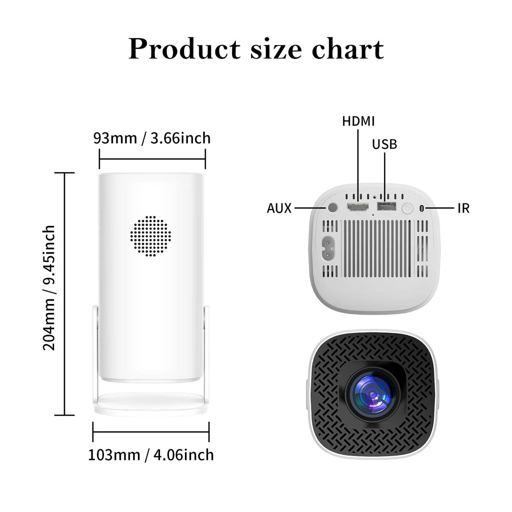 P30 1080P (150 ANSI) MINI 4K ANDROID 11.0 DUAL WIFI AND BLUETOOTH 1GB+8GB PORTABLE PROJECTOR FOR HOME