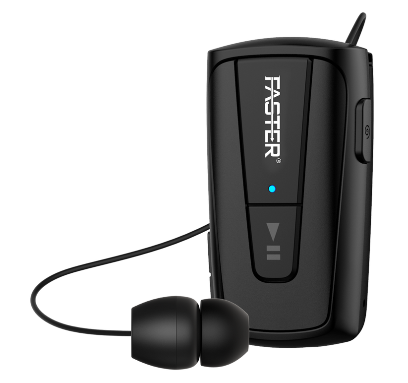 FASTER R12 Pro Retractable Bluetooth Headset Clip-on Earbuds