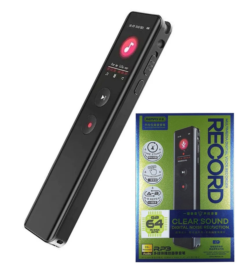 Remax Rp3 Multimedia Digital Voice Recorder 64gb