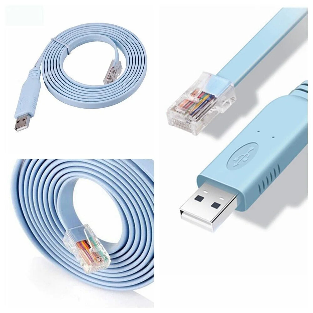 RS232 FTDI Chip USB to RJ45 USB Console Cable 1.8m