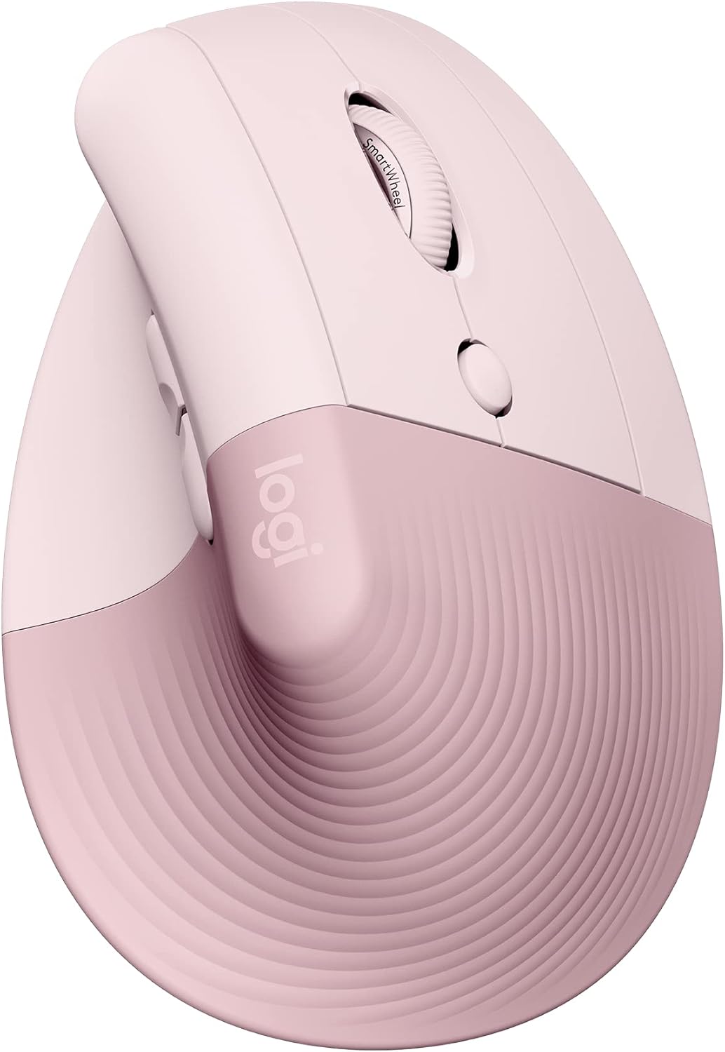 Logitech Lift Vertical Wireless Mouse – Comfort Meets Style (Gray, Black & Rose)
