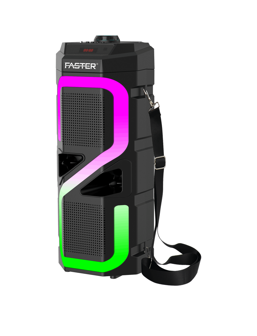FASTER Rainbow-7 Powerful Bass Wireless Speaker With Mic 20w