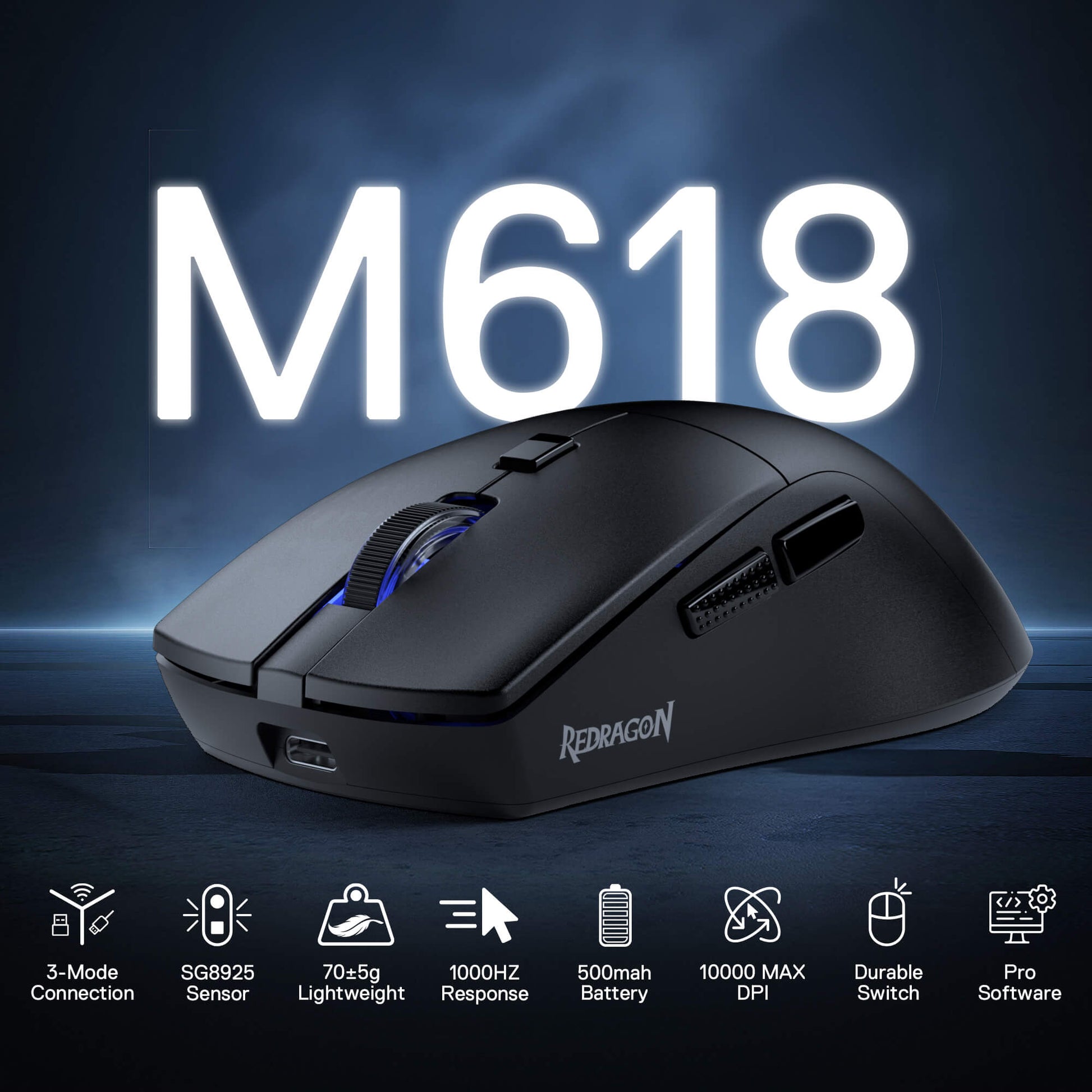 RED DRAGON AZZMACH LITE GAMING MOUSE M618-LIT