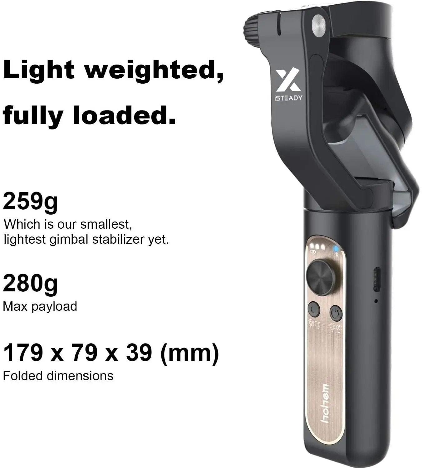 I Steady Xe 3 Axis Handheld Gimbal Stabilizer For Smartphones-Black