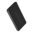 Space TR-64 Thunder Power Bank 10000mAh black compact portable power bank rear angled view with slim durable design