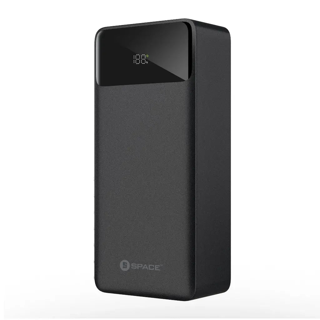 Speed PD QC 3.0 Power Bank 30000mAh front view with LED digital battery percentage display high capacity portable charger