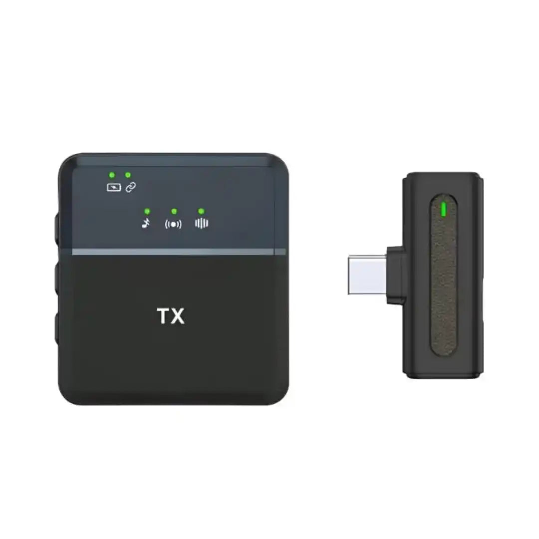 Black electronic device with 'TX' label on a white background