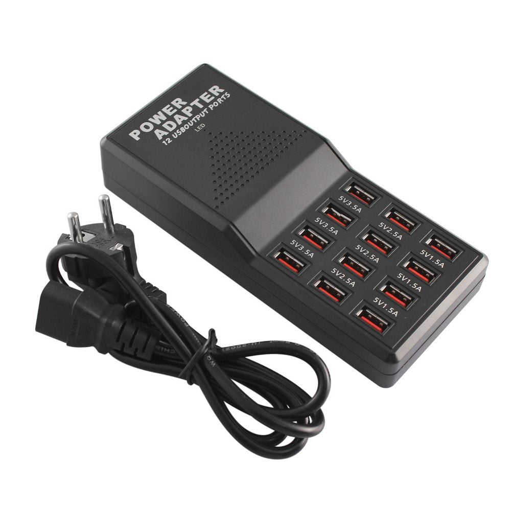 Usb Fast Charger 12 Port 12amp W858