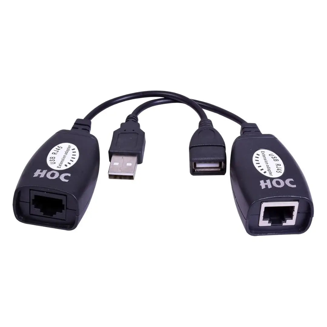 USB to Ethernet adapter with HOC branding on a white background