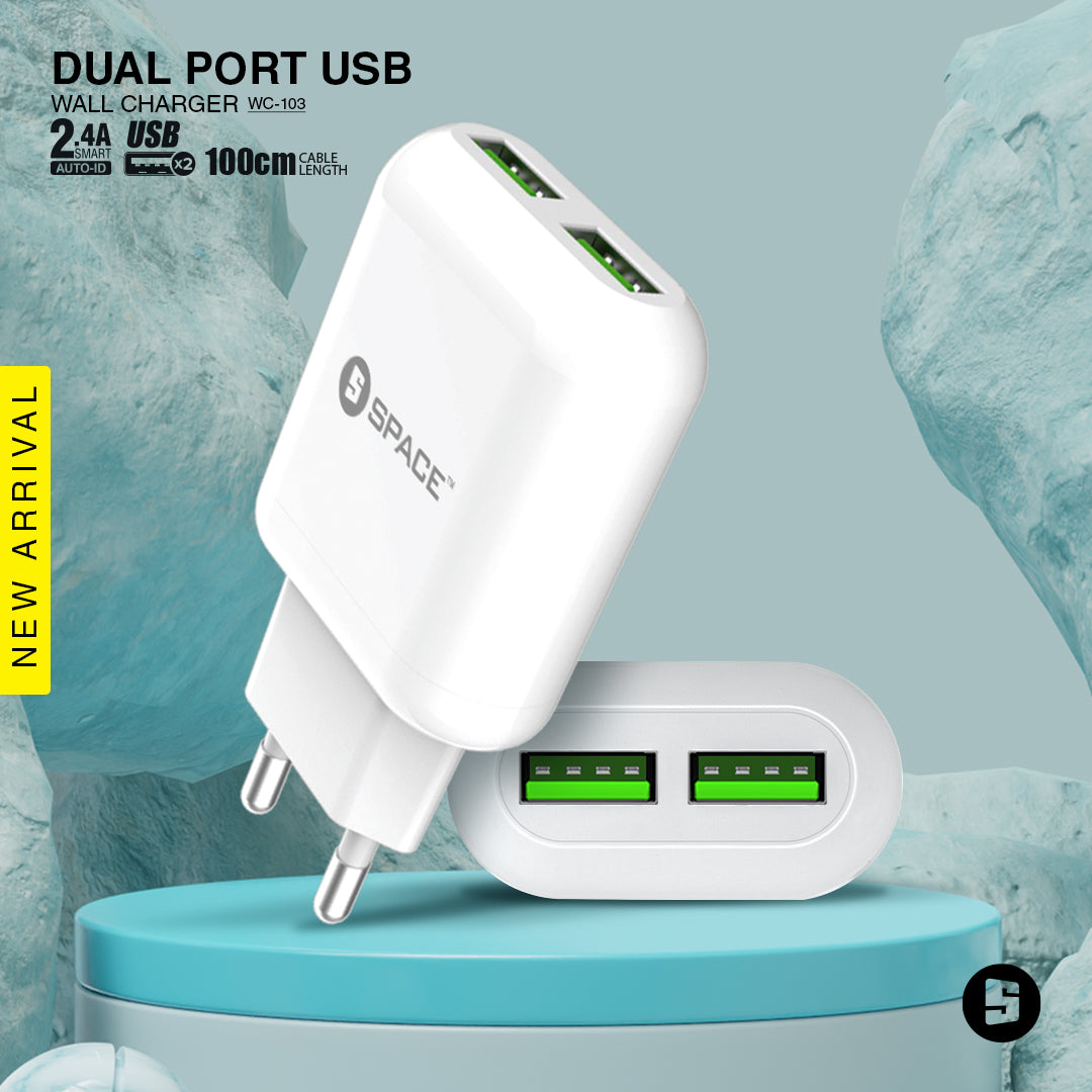 SPACE WC-103 DUAL PORT USB CHARGER