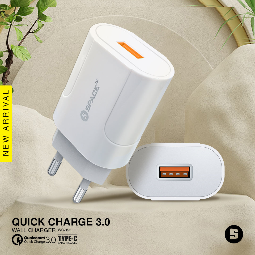SPACE WC-125 QUICK CHARGER 3.0 WALL CHARGER