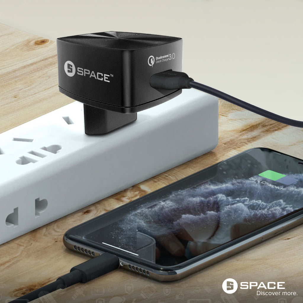 Space WC-130 Quick Charge 3.0 Wall Charger (w Micro USB Cable)