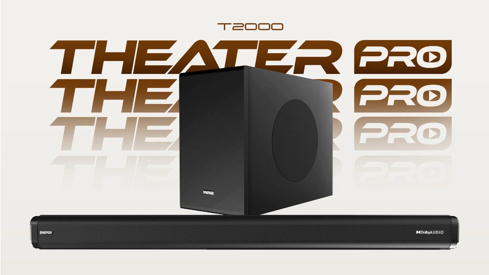 Faster Theater Pro Soundbar T2000 - Dolby Audio