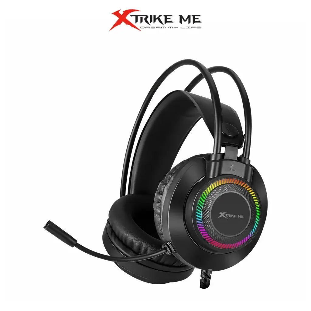 XTRIKE ME GH-509 WIRED STEREO GAMING HEADSET WITH MICROPHONE AND RGB BACKLIGHT BLACK
