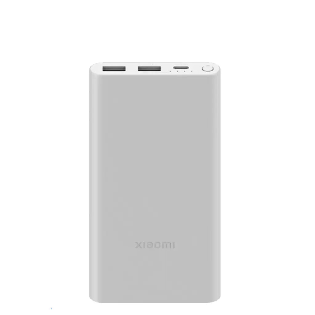 White Xiaomi power bank on a white background