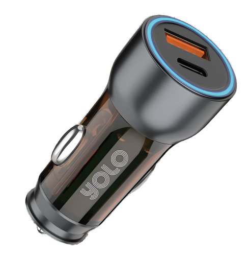 Y-521 CAR CHARGER 52W TURBO FAST CHARGING | DUAL PORT | SUPPORTS MOST FAST CHARGING PROTOCOLS