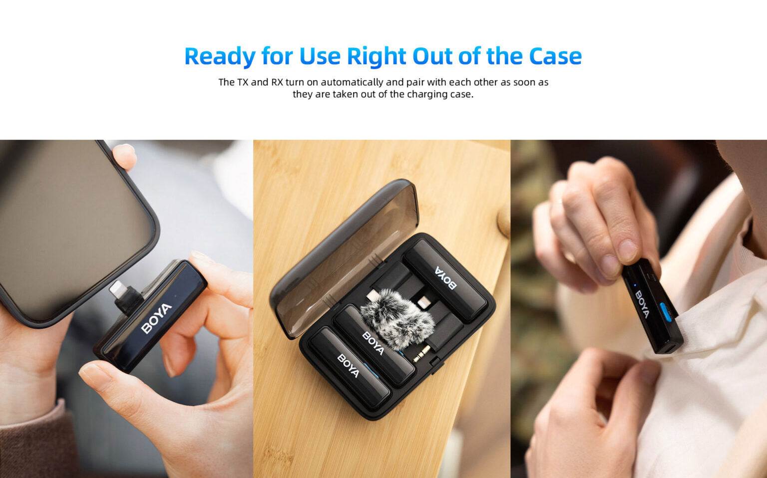 BOYA LINK All-in-one Design Wireless Microphone System With 3 Year Warranty