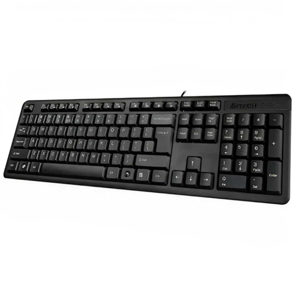 A4Tech KK-3 Wired Multimedia Keyboard – Comfort Silicon Membrane, Laser Inscribed Keys & Spill-Resistant Design