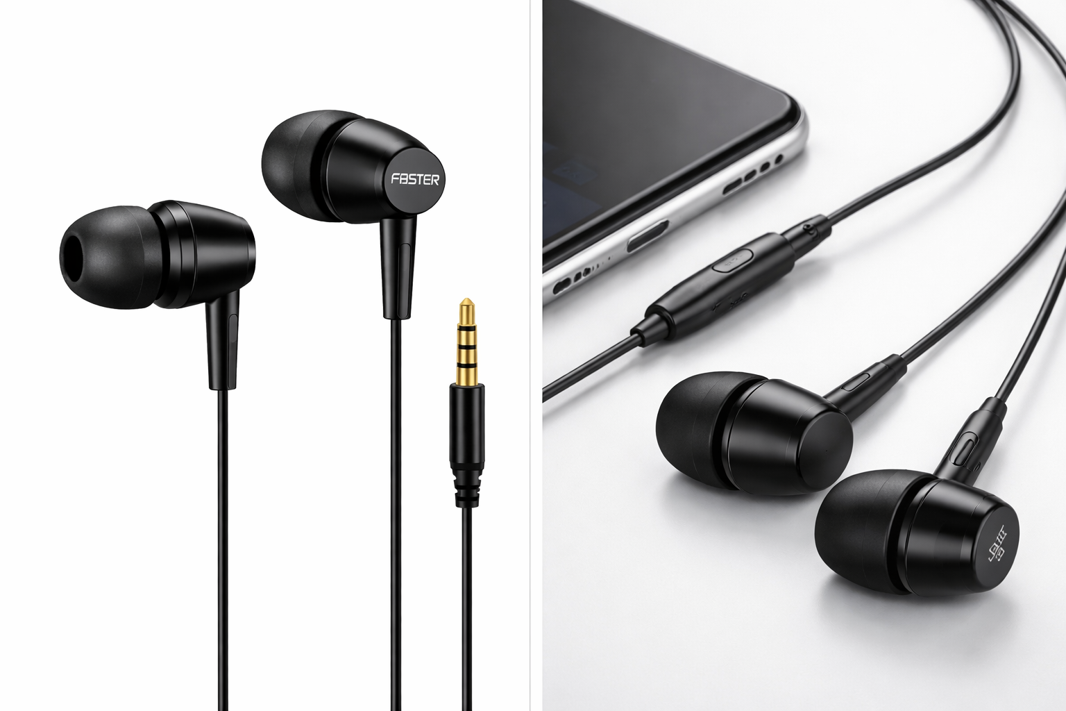 Faster J10 Wired Handsfree with Mic – Clear Sound & Comfortable Fit