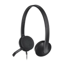 Logitech H340 USB Headset – Crystal Clear Digital Stereo Sound with Noise-Cancelling Mic