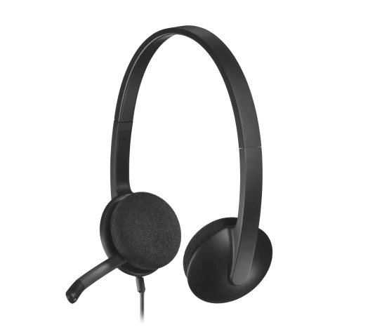 Logitech H340 USB Headset – Crystal Clear Digital Stereo Sound with Noise-Cancelling Mic