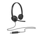 Logitech H340 USB Headset – Crystal Clear Digital Stereo Sound with Noise-Cancelling Mic
