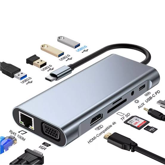 HAWK 11 In1 Multi-port Type C To Usb C 4k Hdmi Adapter