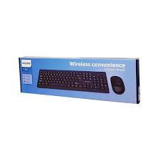 Philips C324 Wireless Keyboard and Mouse Combo – 2.4GHz Plug-and-Play, Silent Chiclet Keys & 1600 DPI Optical Mouse