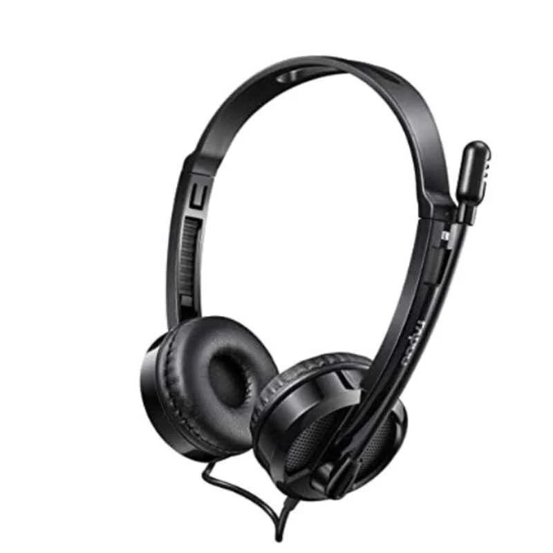 Rapoo H100 Wired Stereo Headset – High-Quality Audio with Noise-Cancelling Rotary Mic & 3.5mm Jack