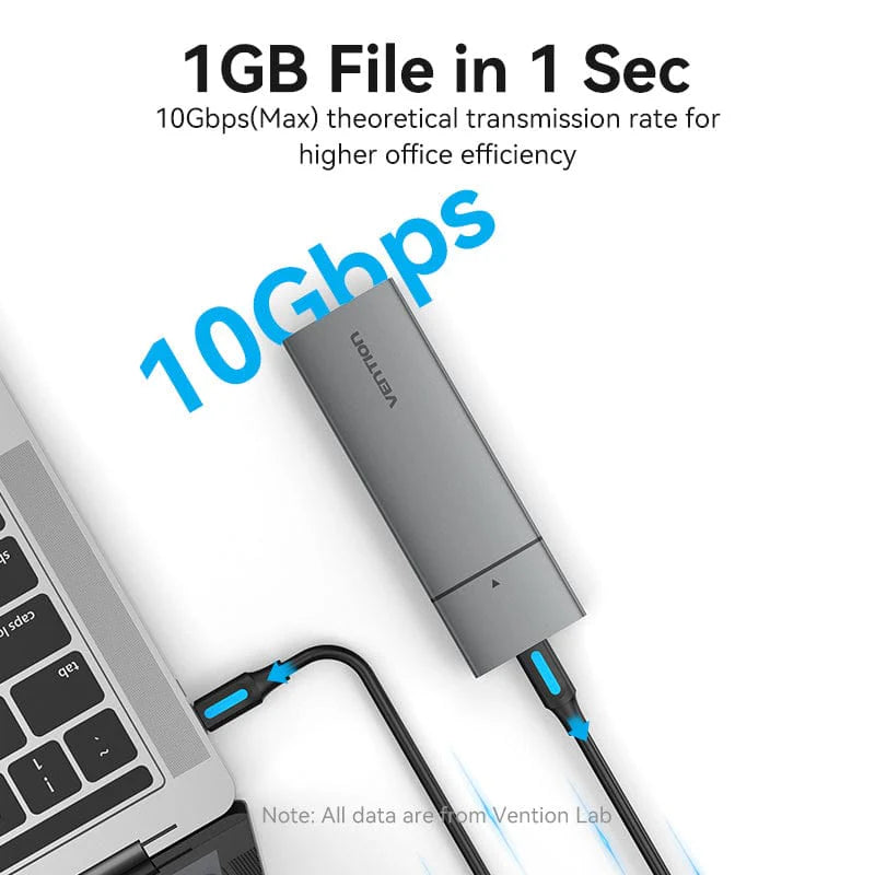Vention M.2 NVMe SSD Enclosure (USB 3.1 Gen 2-C) Gray Aluminum Alloy Type 0 Reviews