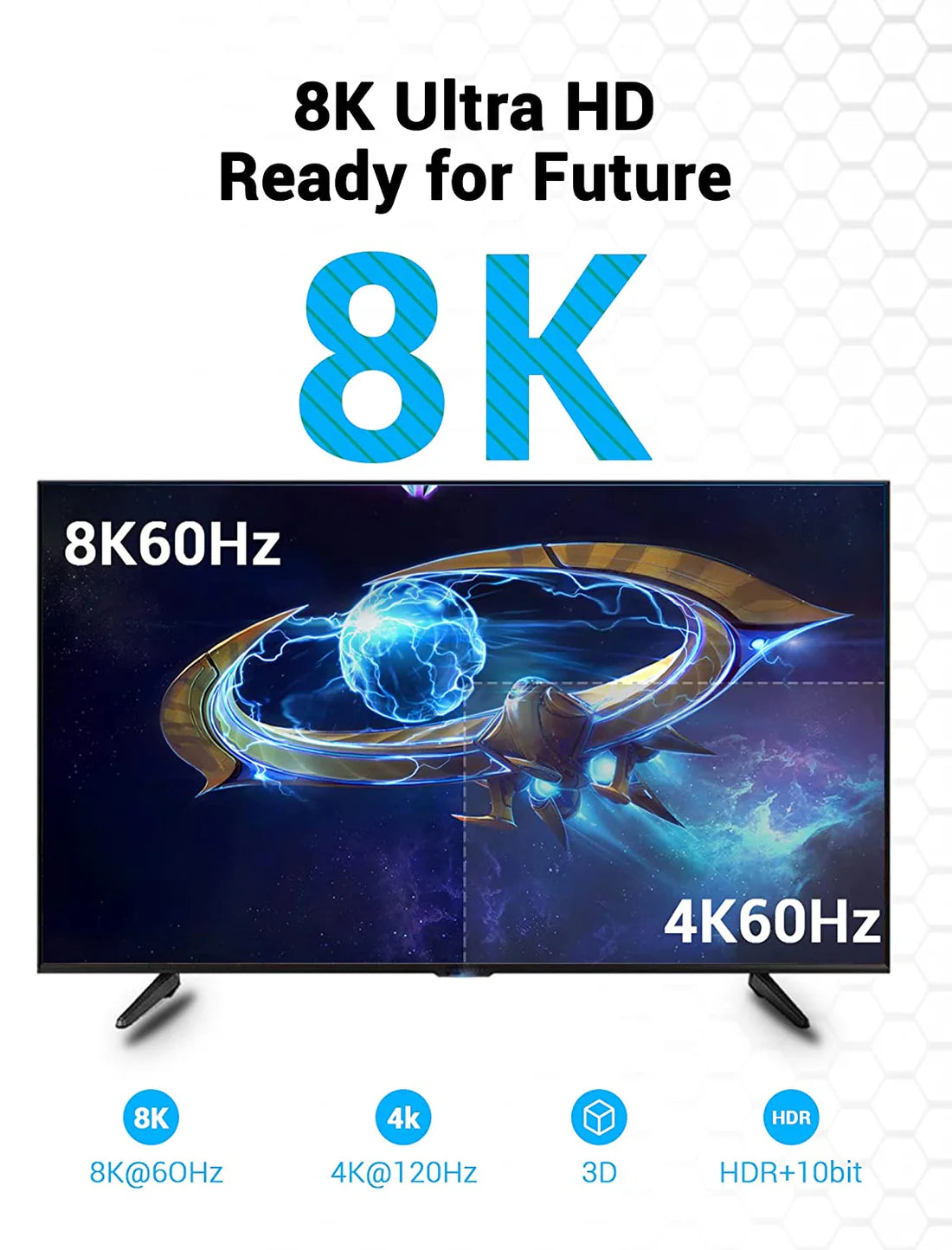 Vention 8K HDMI Male to Male Cable Black 10M