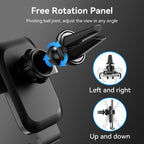 Auto-Clamping Car Phone Mount With Duckbill Clip Black Square Fashion Type